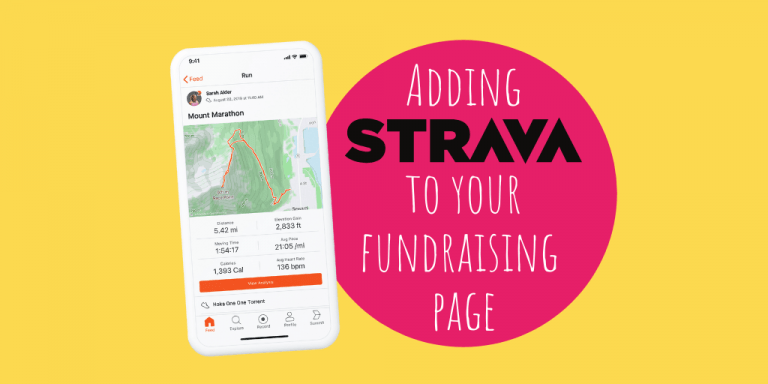 Adding Strava to your Fundraising Page