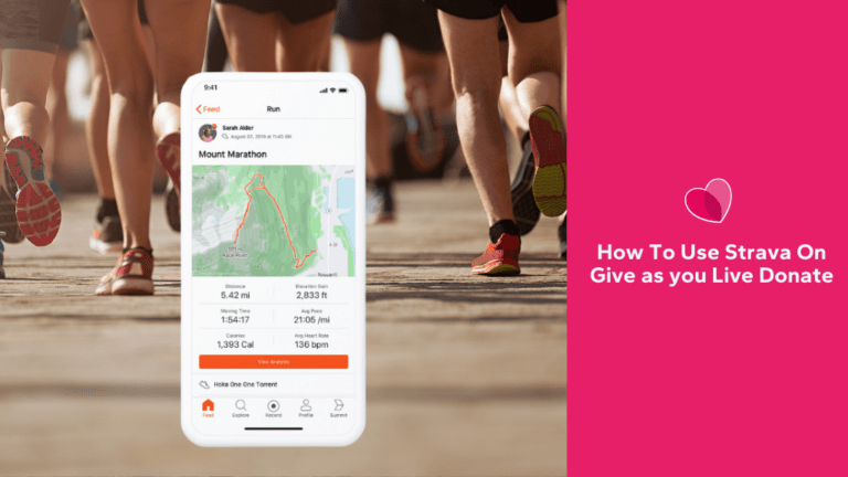 How To Use Strava On Give as you Live Donate