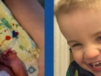 Benjamin taking part in a spots day to raise money for snug 