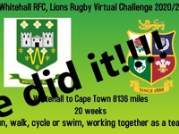 Whitehall RFC Juniors and supporters virtual challenge 