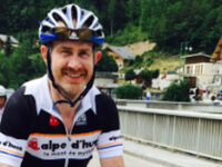 WIll Murphy battles gravity and heat on a bicycle
