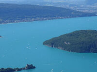 Swimming Lake Annecy for Mahdlo Youth Zone and Dr Kershaw's Hospice