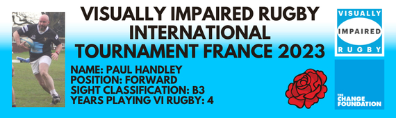 Paul's fundraising for VI rugby tour to France